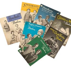 (11) Lot of 7pcs Beehive Knitting books appx 1950s